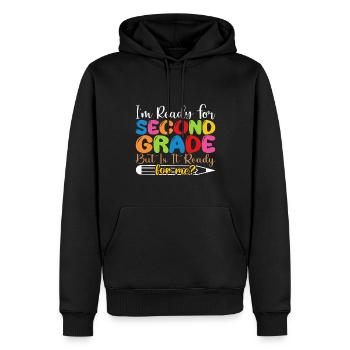 Zweite Klasse Rainbow Girls Jungen Lehrerteam 2. - Männer Premium Bio Hoodie - Schwarz - Vorne - Nico (187cm)