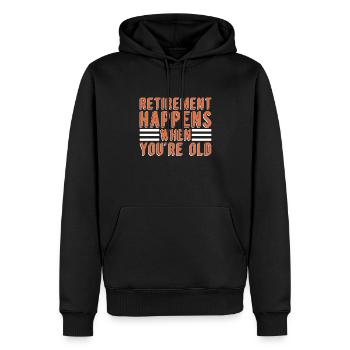 Rentner Rente Humor - Männer Premium Bio Hoodie - Schwarz - Vorne - Nico (187cm)