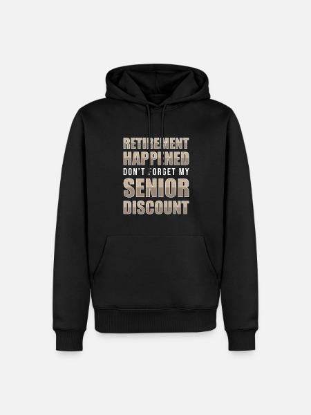 Rentner Rente Rabatt - Männer Premium Bio Hoodie - Schwarz