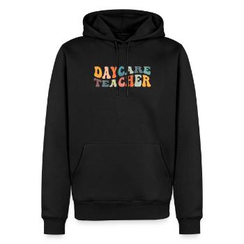 Groovy Daycare Teacher Provider Kinderbetreuung - Männer Premium Bio Hoodie - Schwarz - Vorne - Nico (187cm)