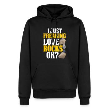 Lustige Gesteinsjagd Mineral Geologe - Männer Premium Bio Hoodie - Schwarz - Vorne - Nico (187cm)