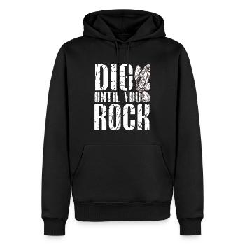 Lustige Gesteinsjagd Mineral Geologe - Männer Premium Bio Hoodie - Schwarz - Vorne - Nico (187cm)
