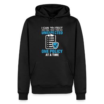 Lustiger Versicherungsmakler - Männer Premium Bio Hoodie - Schwarz - Vorne - Nico (187cm)