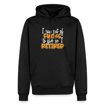 Pensioner pension rude - Men’s Premium Organic Hoodie - black - Front - Nico (187cm)