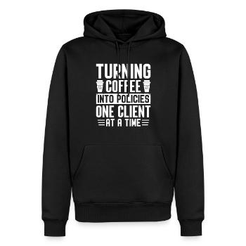 Lustiger Versicherungsmakler - Männer Premium Bio Hoodie - Schwarz - Vorne - Nico (187cm)