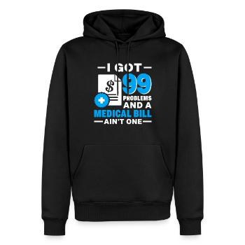 Funny Medical Insurance Agent Broker - Männer Premium Bio Hoodie - Schwarz - Vorne - Nico (187cm)
