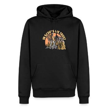 Éclaireur - Sweat à capuche Premium bio Homme - noir - Devant - Nico (187cm)