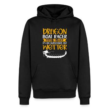 Lustige Drachenboot-Rennfahrer Paddel Pferdestärke - Männer Premium Bio Hoodie - Schwarz - Vorne - Nico (187cm)