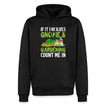 Funny dwarf garden - Men’s Premium Organic Hoodie - black - Front - Nico (187cm)