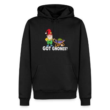 Funny garden gnome gardening dwarf garden - Men’s Premium Organic Hoodie - black - Front - Nico (187cm)