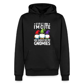 Funny garden gnome gardening dwarf garden - Men’s Premium Organic Hoodie - black - Front - Nico (187cm)