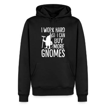 Funny garden gnome gardening dwarf garden - Men’s Premium Organic Hoodie - black - Front - Nico (187cm)