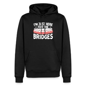 Funny Dental Lab Technician Dentist - Men’s Premium Organic Hoodie - black - Front - Nico (187cm)