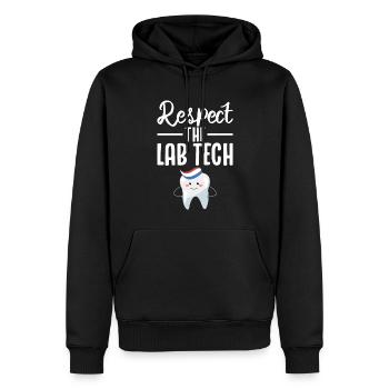 Funny Dental Lab Technician Dentist - Men’s Premium Organic Hoodie - black - Front - Nico (187cm)