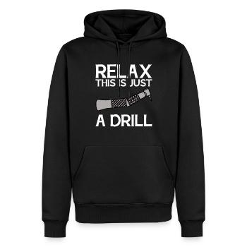 Funny Dental Lab Technician Dentist - Men’s Premium Organic Hoodie - black - Front - Nico (187cm)