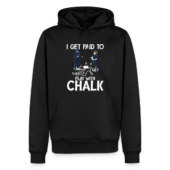 Drôle de scientifique médico-légal - Sweat à capuche Premium bio Homme - noir - Devant - Nico (187cm)