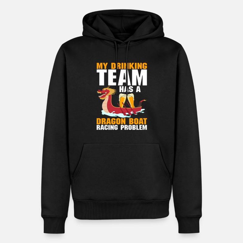 Lustiges Trinker-Team Drachenbootrennen Problem - Männer Premium Bio Hoodie - Schwarz