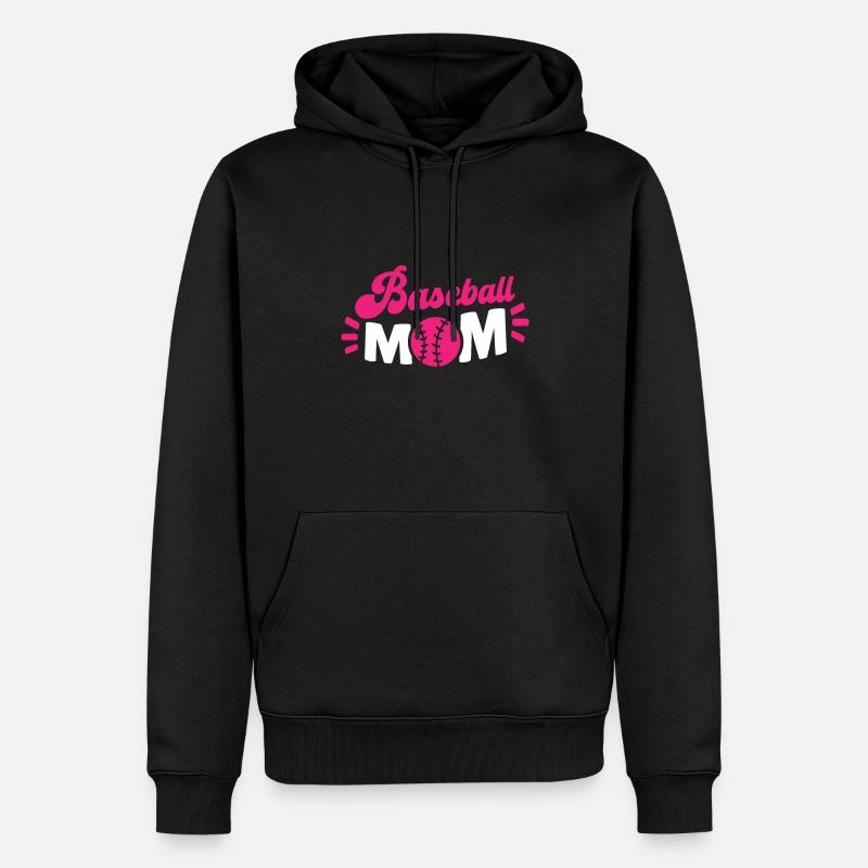 Baseball Mutter Baseball Mom - Männer Premium Bio Hoodie - Schwarz