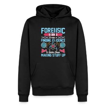 Funny coroner - Men’s Premium Organic Hoodie - black - Front - Nico (187cm)