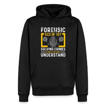 Drôle de chercheur scientifique - Sweat à capuche Premium bio Homme - noir - Devant - Nico (187cm)