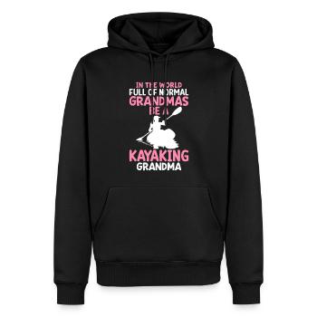 Kayak Granny Kayaker Granny - Sweat à capuche Premium bio Homme - noir - Devant - Nico (187cm)