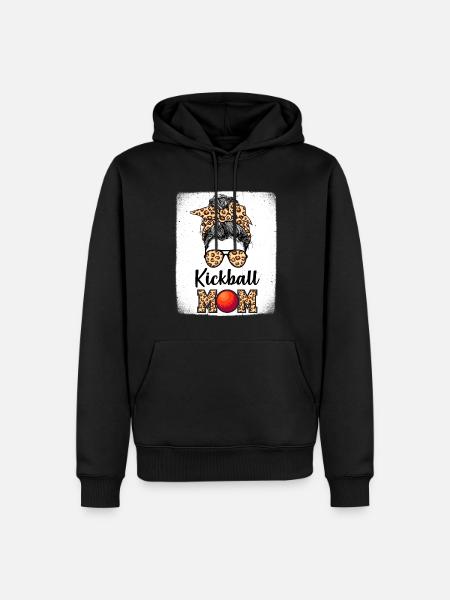 Kickball Spieler Mama - Männer Premium Bio Hoodie - Schwarz