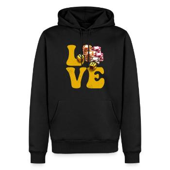 Casino Glücksspiel Spieler Poker Chips LOVE - Männer Premium Bio Hoodie - Schwarz - Vorne - Nico (187cm)