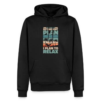 Pensioner Pension Funny - Men’s Premium Organic Hoodie - black - Front - Nico (187cm)