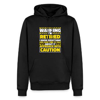 Rentner Rente Lustig - Männer Premium Bio Hoodie - Schwarz - Vorne - Nico (187cm)