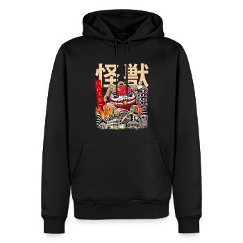 Kaiju Daruma Japanische Anime Monster Puppe - Männer Premium Bio Hoodie - Schwarz - Vorne - Nico (187cm)