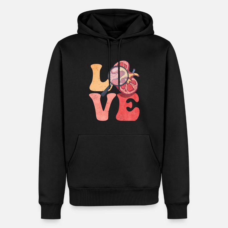 Dialyse-Techniker Dialyse-Techniker LOVE - Männer Premium Bio Hoodie - Schwarz