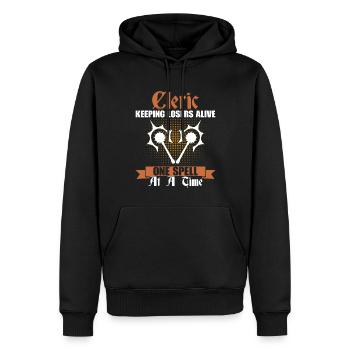Drôle de GN - Sweat à capuche Premium bio Homme - noir - Devant - Nico (187cm)