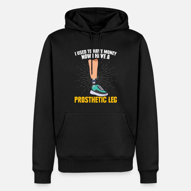Amputierte - Männer Premium Bio Hoodie - Schwarz