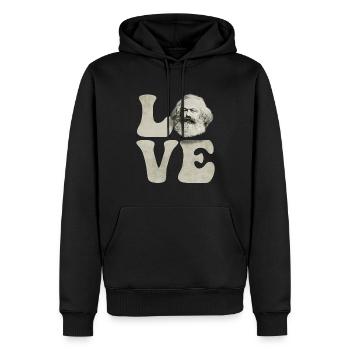 Communisme Socialisme socialiste communiste - Sweat à capuche Premium bio Homme - noir - Devant - Nico (187cm)