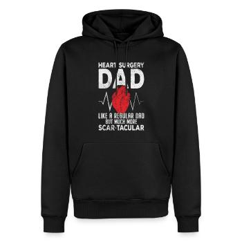 Überlebender der Operation am offenen Herzen - Männer Premium Bio Hoodie - Schwarz - Vorne - Nico (187cm)
