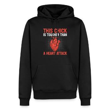 Genesung nach einer Operation am offenen Herzen - Männer Premium Bio Hoodie - Schwarz - Vorne - Nico (187cm)