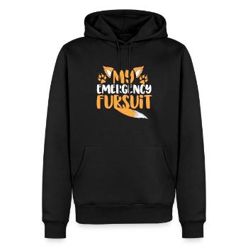 Furry Fandom Fursona Fuchs - Männer Premium Bio Hoodie - Schwarz - Vorne - Nico (187cm)