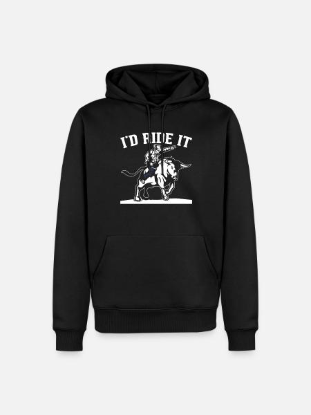 Stierreiter Stierreitender Cowboy - Männer Premium Bio Hoodie - Schwarz
