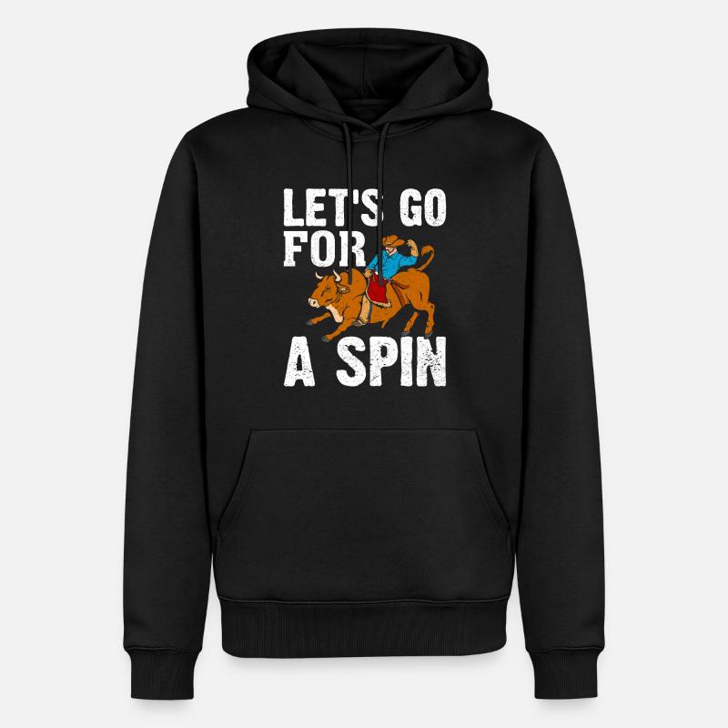 Stierreiter Stierreitender Cowboy - Männer Premium Bio Hoodie - Schwarz