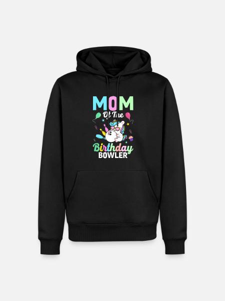 Bowling Mama - Männer Premium Bio Hoodie - Schwarz