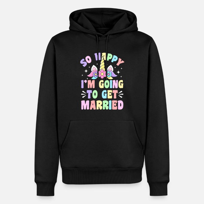 Douche nuptiale de mariage - Sweat à capuche Premium bio Homme - noir