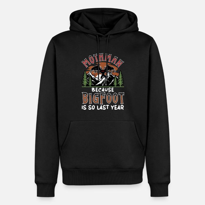 Cryptozoologie des cryptides Sasquatch - Sweat à capuche Premium bio Homme - noir