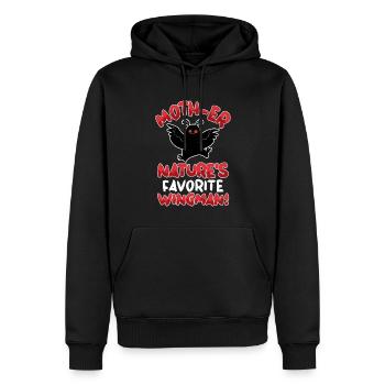 Mothman Kryptide Kryptozoologie - Männer Premium Bio Hoodie - Schwarz - Vorne - Nico (187cm)
