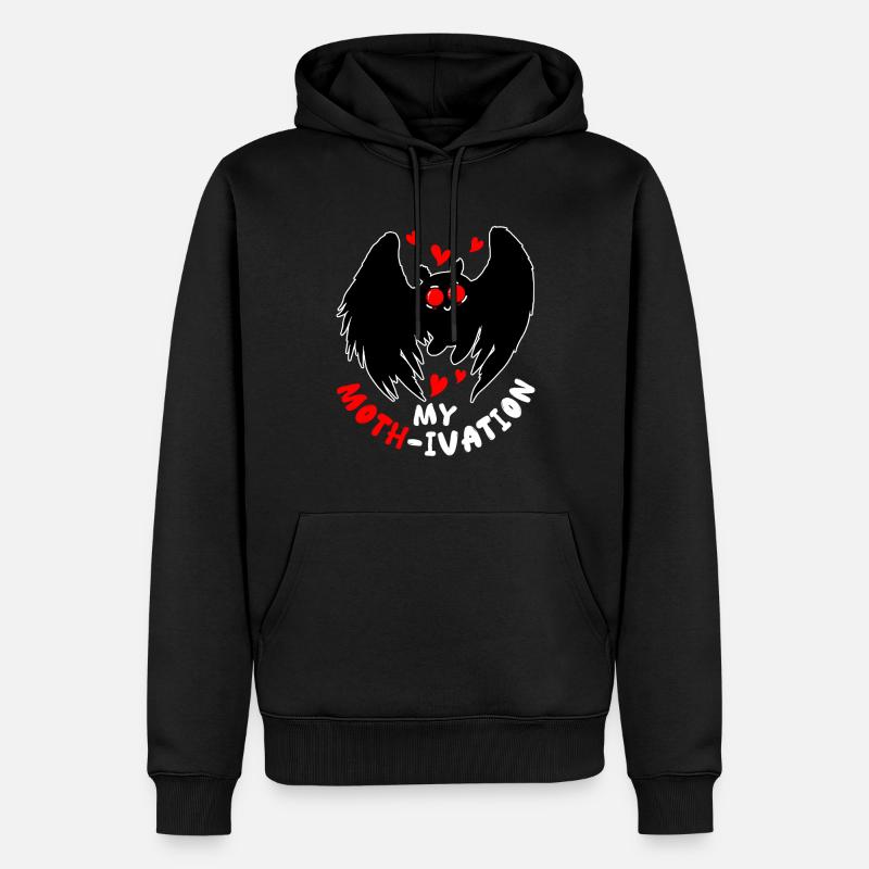 Mothman Kryptide Kryptozoologie - Männer Premium Bio Hoodie - Schwarz