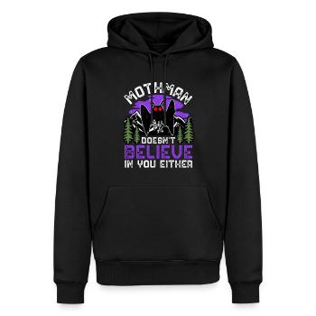 Kryptide Kryptozoologie - Männer Premium Bio Hoodie - Schwarz - Vorne - Nico (187cm)