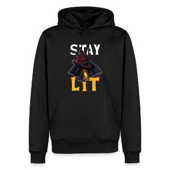 Mothman Kryptide Kryptozoologie - Männer Premium Bio Hoodie - Schwarz - Vorne - Nico (187cm)