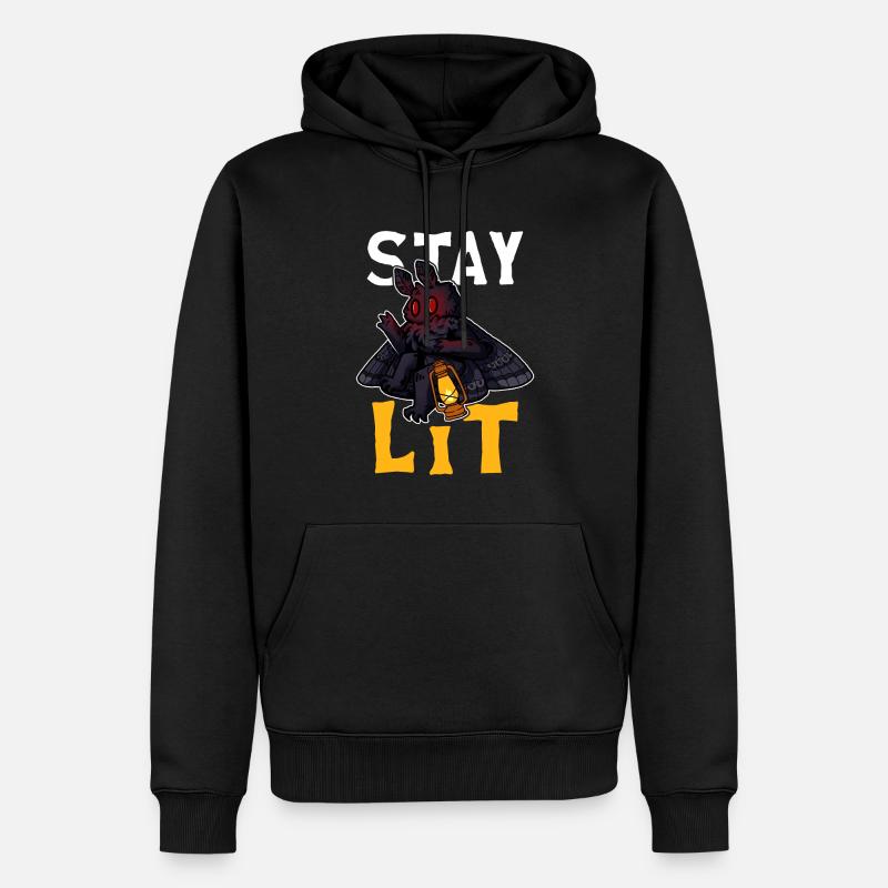 Mothman Kryptide Kryptozoologie - Männer Premium Bio Hoodie - Schwarz