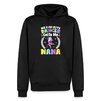 Ballerine de danse classique - Sweat à capuche Premium bio Homme - noir - Devant - Nico (187cm)