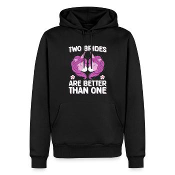 Douche nuptiale enterrement de vie de jeune fille - Sweat à capuche Premium bio Homme - noir - Devant - Nico (187cm)