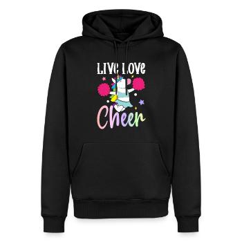 Cheerleading Cheerleader - Männer Premium Bio Hoodie - Schwarz - Vorne - Nico (187cm)